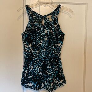 🎀 5/$20 🎀 Banana Republic animal print halter top with ruffle size medium